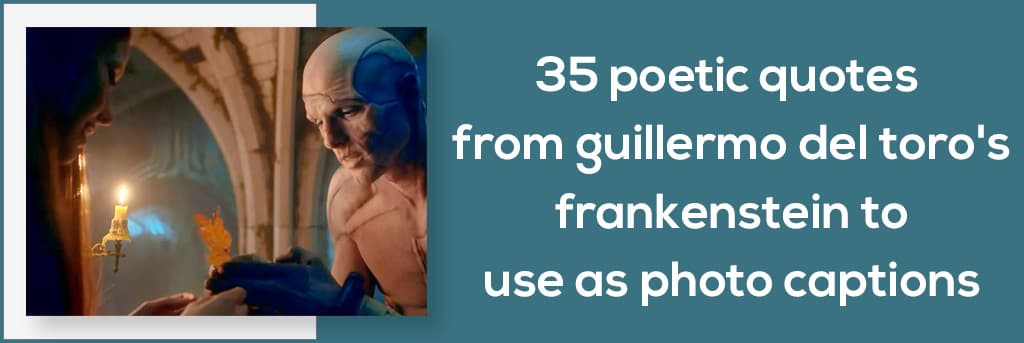 35 Poetic Quotes From Guillermo Del Toro's Frankenstein to Use as Photo Captions
